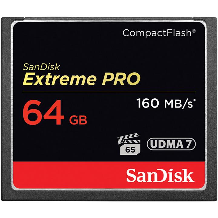 کارت حافظه CompactFlash سن دیسک مدل Extreme Pro سرعت 1067X 160MBps ظرفیت 64 گیگابایت SanDisk Extreme Pro CompactFlash 1067X 160MBps - 64GB